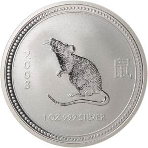 Silbermünze „Lunar I“: Jahr der Ratte 2008, 1 Unze – Rückseite