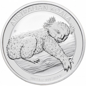Australische Koala Silbermünze 2012, 1 Unze - Rückseite