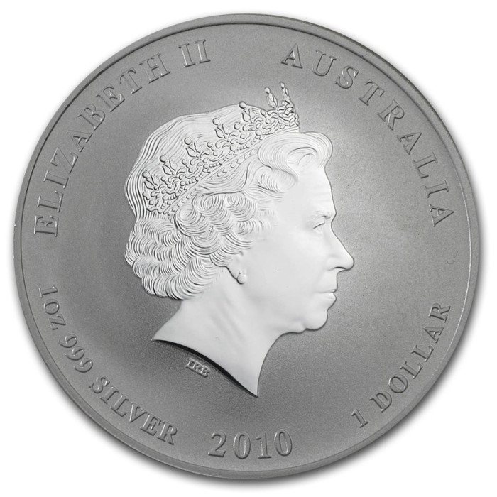 Srebrna Moneta Lunar II: Year of the Tiger 2010, 1 uncja - awers Srebrna Moneta Lunar II: Year of the Tiger 2010, 1 uncja - awers