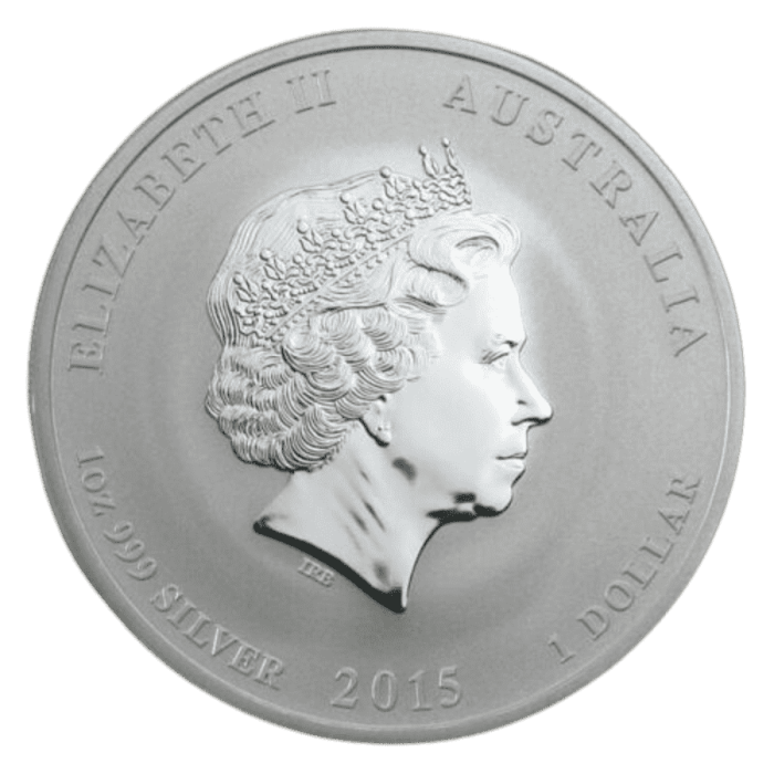 Silver Lunar II Coin: Year of the Goat 2015, 1 oz - obverse Silver Lunar II Coin: Year of the Goat 2015, 1 oz - obverse
