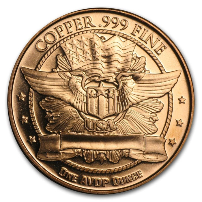 Copper Mercury Dime Medal, 1 oz obverse Copper Mercury Dime Medal, 1 oz obverse