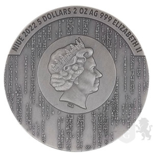 Silber Matrix 2022 Münze, 2 Unzen - Rückseite