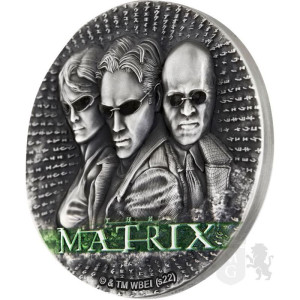 Silber Matrix 2022 Münze, 2 Unzen - Rand