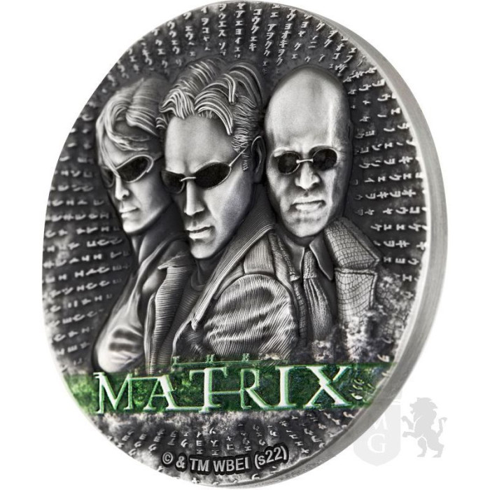 Silber Matrix 2022 Münze, 2 Unzen - Rand