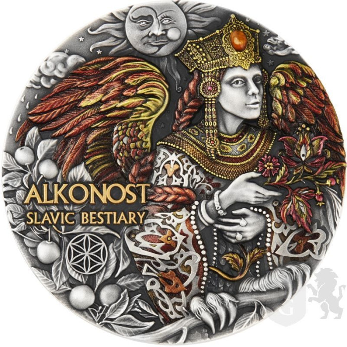 Silver coin Slavic Beasts - Alkonost 2024, 3 ounce reverse Silver coin Slavic Beasts - Alkonost 2024, 3 ounce reverse