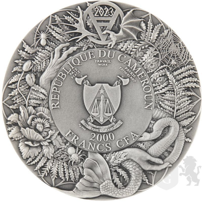 Silver coin Slavic Beasts - Alkonost 2024, 3 oz obverse Silver coin Slavic Beasts - Alkonost 2024, 3 oz obverse