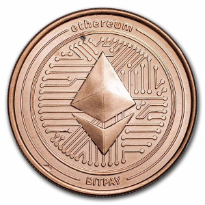 Kupfer-Ethereum-Medaille, 1 Unze Rückseite