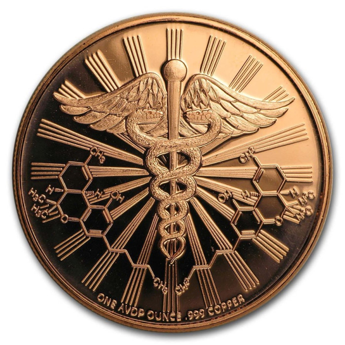 Miedziany Medal Cannabis (Nature's Holiday), 1 uncja awers