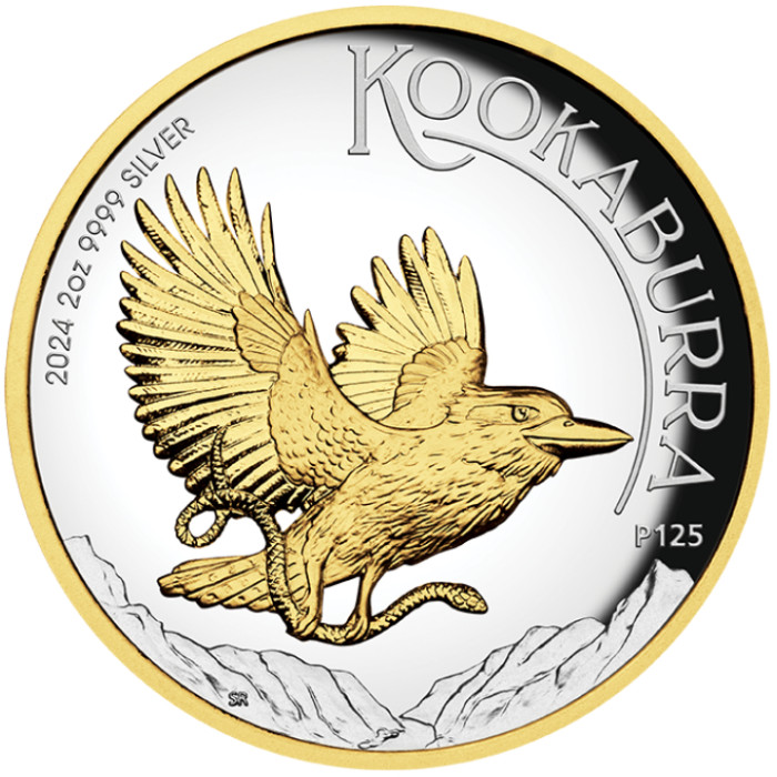 Australischer Kookaburra 2024 Proof High Relief Silbermünze, 2 oz - Rückseite Australischer Kookaburra 2024 Proof High Relief Silbermünze, 2 oz - Rückseite