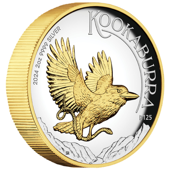Australischer Kookaburra 2024 Proof High Relief Silbermünze, 2 oz - Rückseite Australischer Kookaburra 2024 Proof High Relief Silbermünze, 2 oz - Rückseite