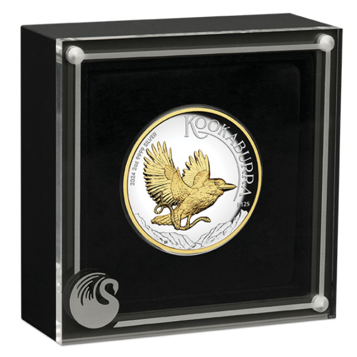 Australischer Kookaburra 2024 Proof High Relief Silbermünze, 2 oz - Box 1 Australischer Kookaburra 2024 Proof High Relief Silbermünze, 2 oz - Box 1
