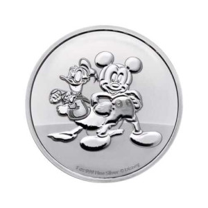 Mickey Mouse & Donald Duck 2023 Silbermünze, 1 Unze - Rückseite Mickey Mouse & Donald Duck 2023 Silbermünze, 1 Unze - Rückseite