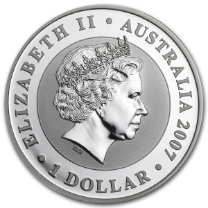 Australische Koala Silbermünze 2007, 1 Unze - Rückseite