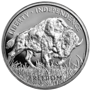 Srebrny Medal American Buffalo Round PAMP 2024, 1 uncja rewers