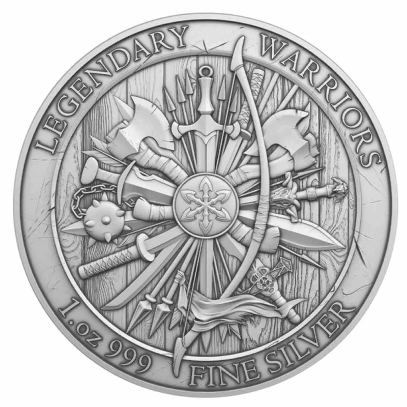 Srebrny Medal Legendary Warriors: Joan of Arc, 1 uncja - awers Srebrny Medal Legendary Warriors: Joan of Arc, 1 uncja - awers