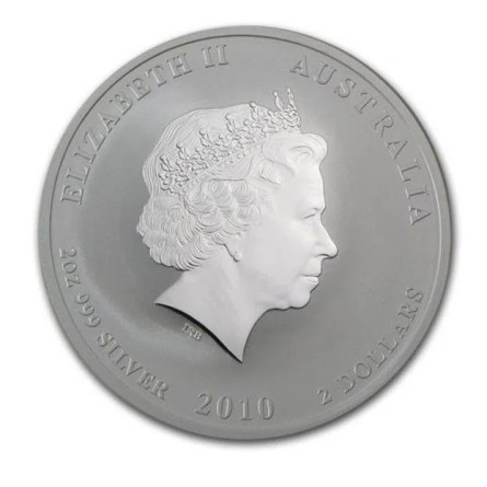 Сребрна Монета Місячна II: Рік Тигра 2010, 2 унції - реверс