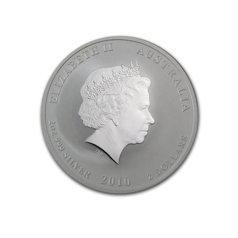 Srebrna Moneta Lunar II: Year of the Tiger 2010, 2 uncje - awers