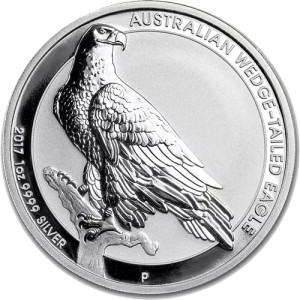 Srebrna Moneta Australischer Keilschwanzadler 2017, 1 uncja - rewers