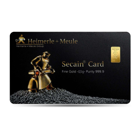 Золотий інвестиційний злиток Heimerle & Meule, зворотний бік 0,5 г
