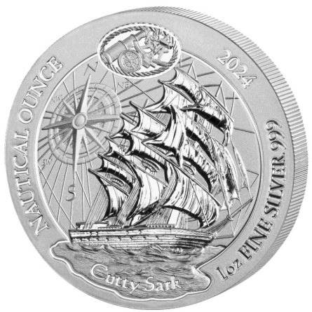 Srebrna Moneta Nautical Ounce: Cutty Sark, 1 uncja - rewers