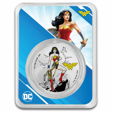 Samoa Silbermünze: Wonder Woman 2024 TEP, 1 Unze - Vorderseite