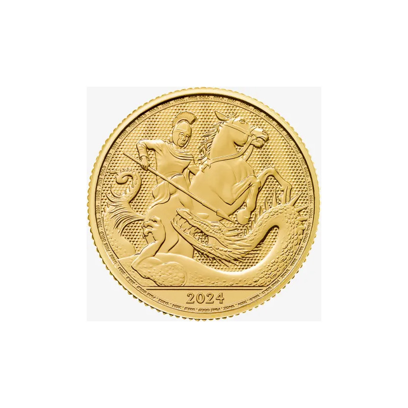 St and the Dragon 2024 Gold Investment Coin, 1/4 oz.