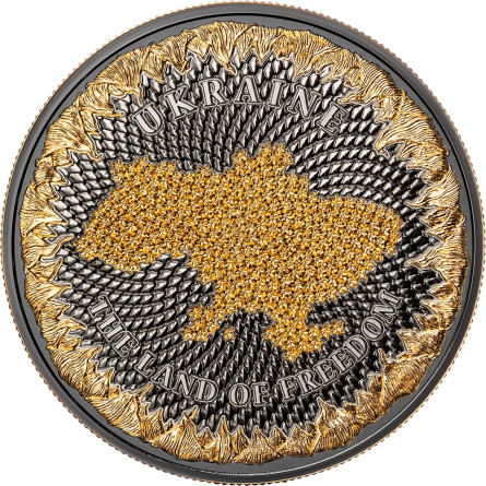 Srebrna Moneta United Crypto States: The Land of Freedom - Ukraine, 2024, 1 uncja - rewers