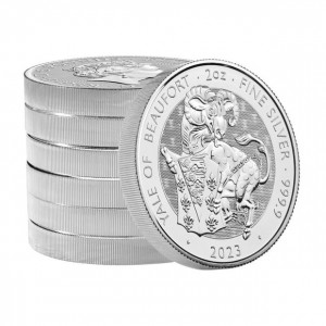 Srebrna Moneta The Tudor Beasts: Yale of Beaufort 2023, 2 uncje - stack Srebrna Moneta The Tudor Beasts: Yale of Beaufort 2023, 2 uncje - stack