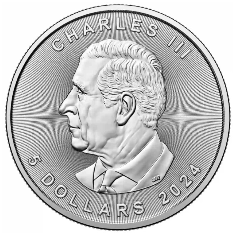 Canadian Maple Leaf 2024 Silver Coin, 1 oz. Canadian Maple Leaf 2024 Silver Coin, 1 oz.