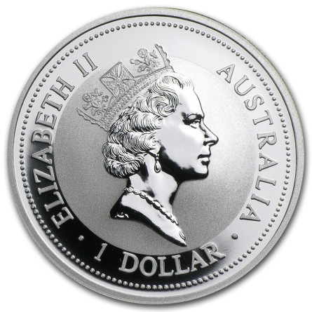 Australian Kookaburra 1995 Silver Coin, 1 oz - reverse side