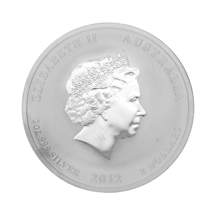 Silver Lunar II Year of the Dragon Coin 2012, 2 oz.