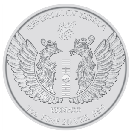 Silbermedaille Südkorea Phoenix 2024, 1 oz.