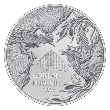 Silbermedaille Südkorea Phoenix 2024, 1 oz.