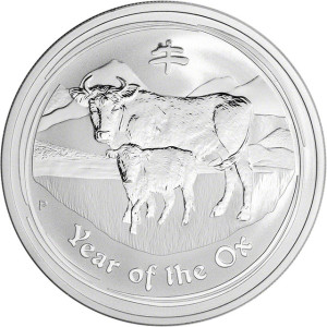 Srebrna Moneta Lunar II Series Year of the Ox 2009, 1 uncja - rewers