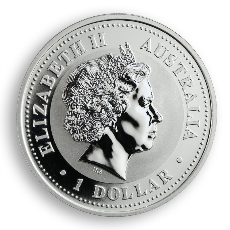 Srebrna Moneta Lunar I: Rok Kozy 2003, 1 uncja - awers