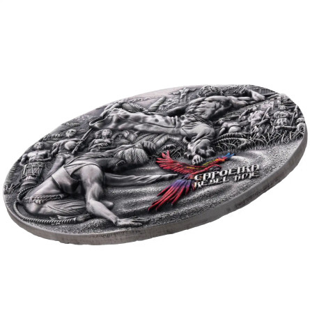 Silver Coin Rebel Time: Capoeira 2023, 2 oz - edge 2 Silver Coin Rebel Time: Capoeira 2023, 2 oz - edge 2