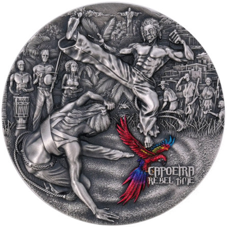 Silber Rebel Time Münze: Capoeira 2023, 2 oz - Rückseite