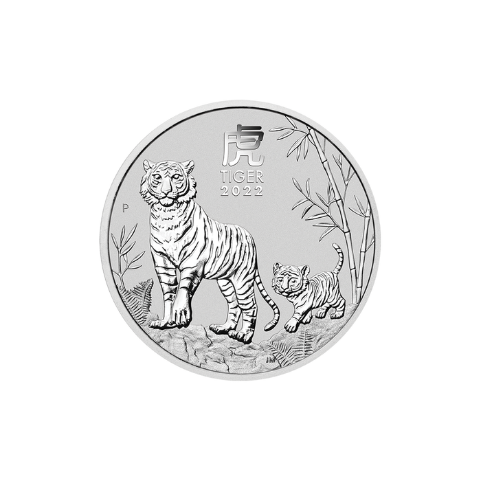 Mondjahr des Tigers 2022, 1oz - rewers