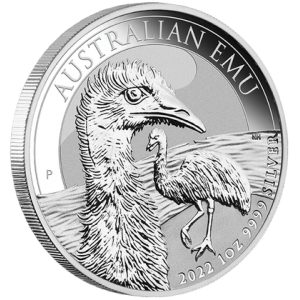 Srebrna Moneta Australian Emu 2022, 1 uncja rewers