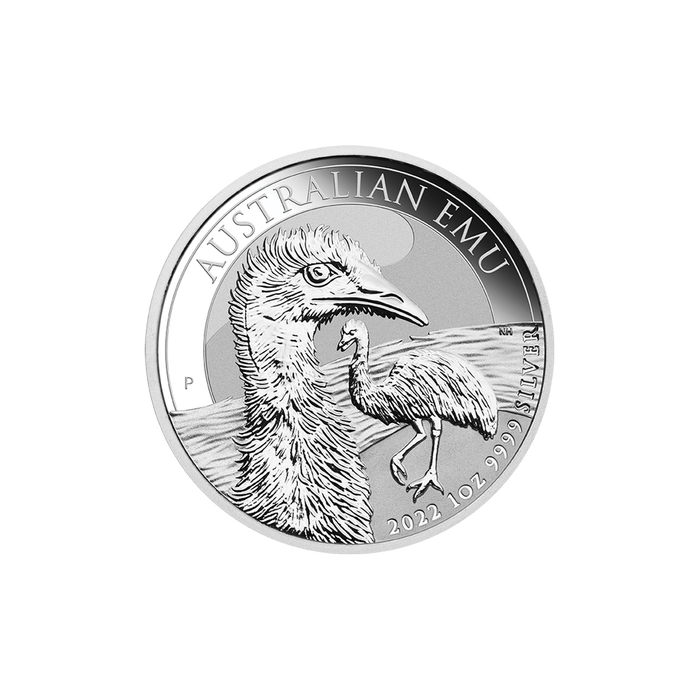 Srebrna Moneta Australian Emu 2022, 1 uncja rewers Srebrna Moneta Australian Emu 2022, 1 uncja rewers