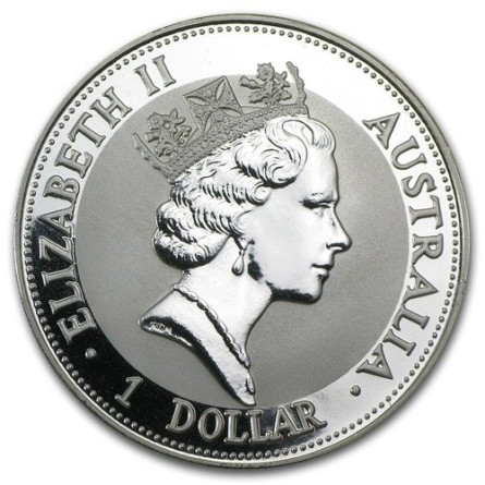 1992 Australischer Kookaburra Silbermünze, 1 Unze - Rückseite