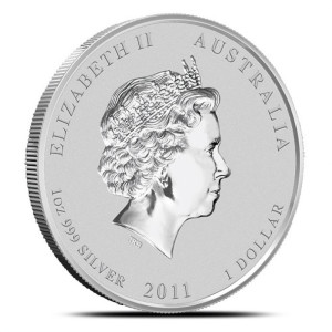 Silber Lunar II Jahr des Hasen Münze 2011, 2 oz - Vorderseite