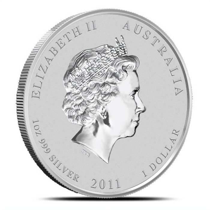 Silber Lunar II Jahr des Hasen Münze 2011, 2 oz - Vorderseite