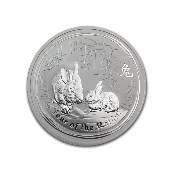 Silber Lunar II Jahr des Hasen Münze 2011, 2 oz - Rückseite