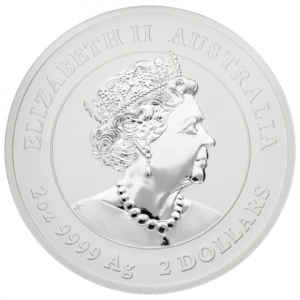 Silbermünze Lunar III: Jahr der Maus 2020, 2 oz Rückseite