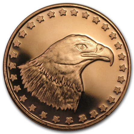 Copper Eagle Head Medal, 1 oz - obverse