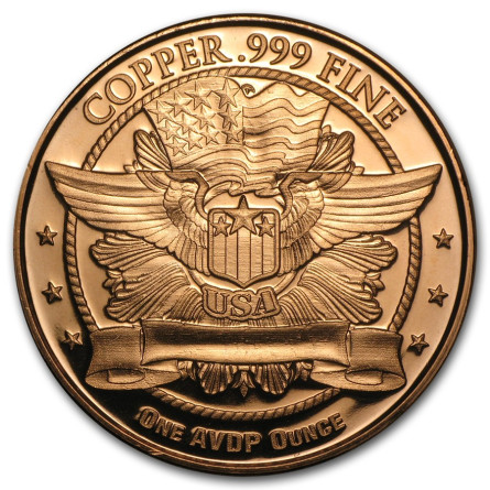 Copper Capped Bust Medal, 1 oz.