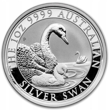 2019 Australian Swan Silver Coin, 1 oz - reverse side