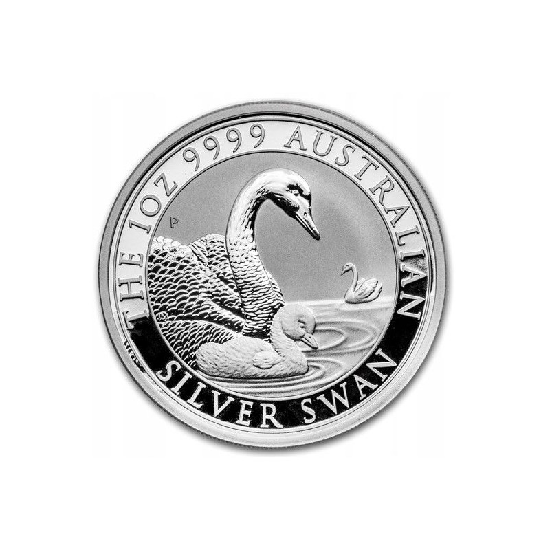 Australischer Schwan 2019 Silbermünze, 1 Unze - Rückseite Australischer Schwan 2019 Silbermünze, 1 Unze - Rückseite