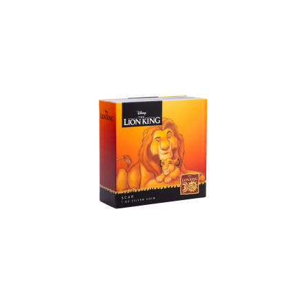 Srebrna Moneta The Lion King 30th Anniversary: Scar 2024, 1 uncja - Schachtel Srebrna Moneta The Lion King 30th Anniversary: Scar 2024, 1 uncja - Schachtel